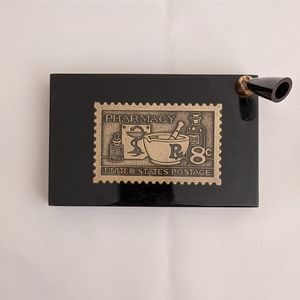 Vintage MCM Lucite Pharmacy Advertising Pen Holder